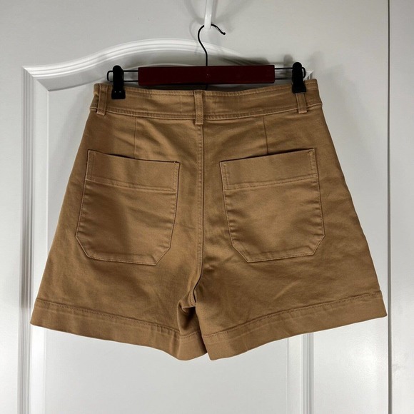 Everlane The Way-High Canvas Twill Short Women's 6 Tan Stretch - Picture 5 of 7